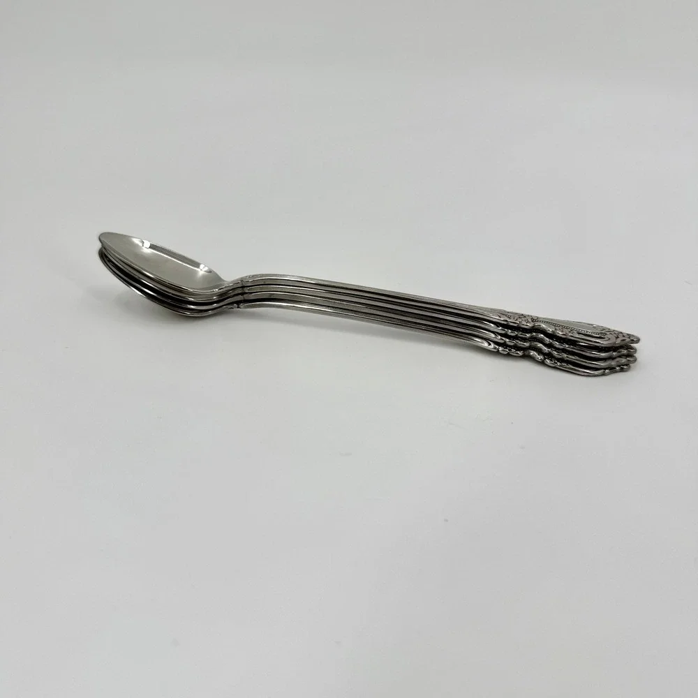 Oneida Distinction Deluxe Raphael Stainless Steel Set 4 Ice Tea Spoons 7.5